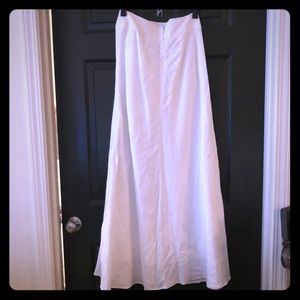 White Linen Maxi Skirt